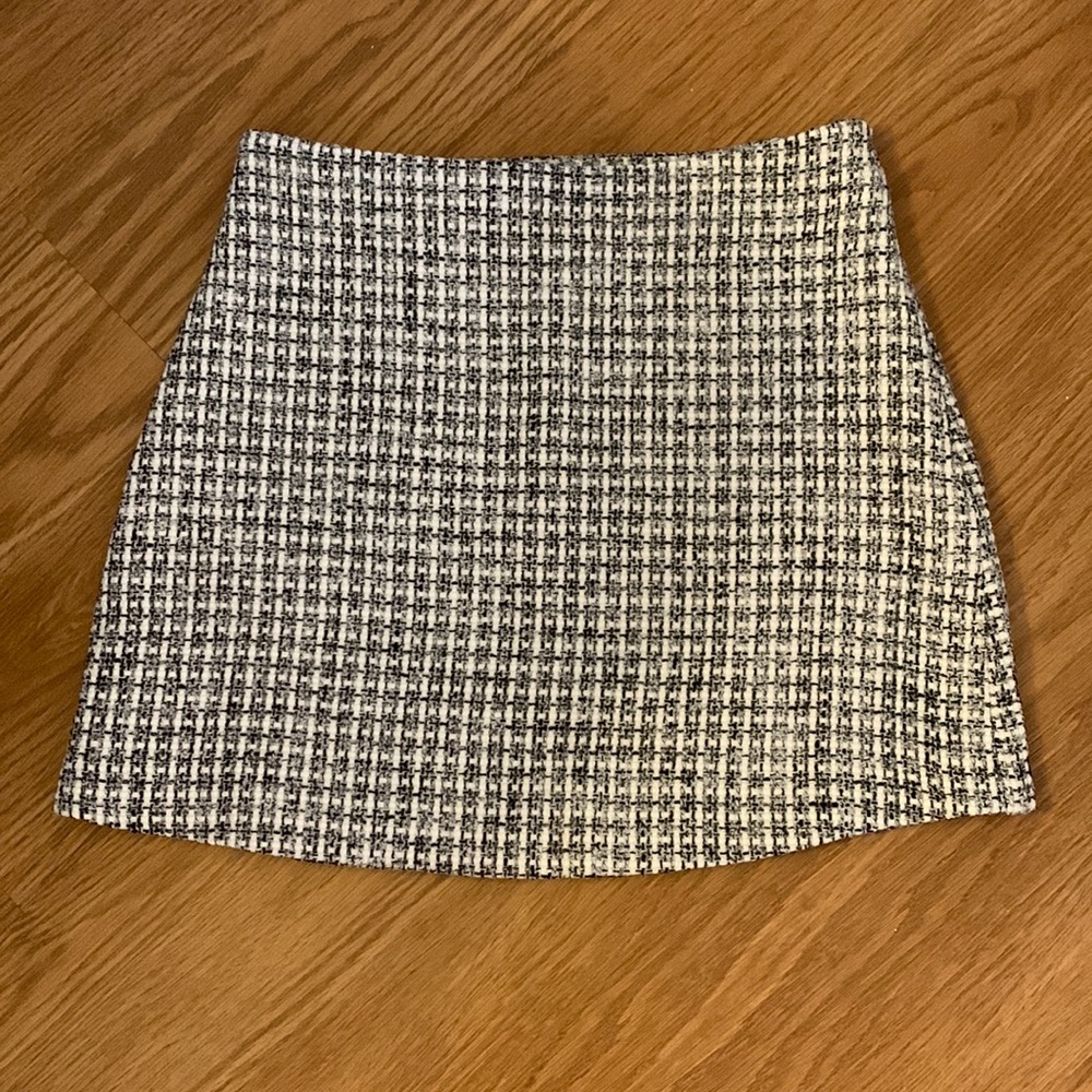 Storia plaid twill mini skirt